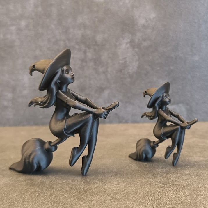 Dengeli Cadı 3D Baskı Cadı Süpürgesi Dekorasyon - Cadılar Bayramı