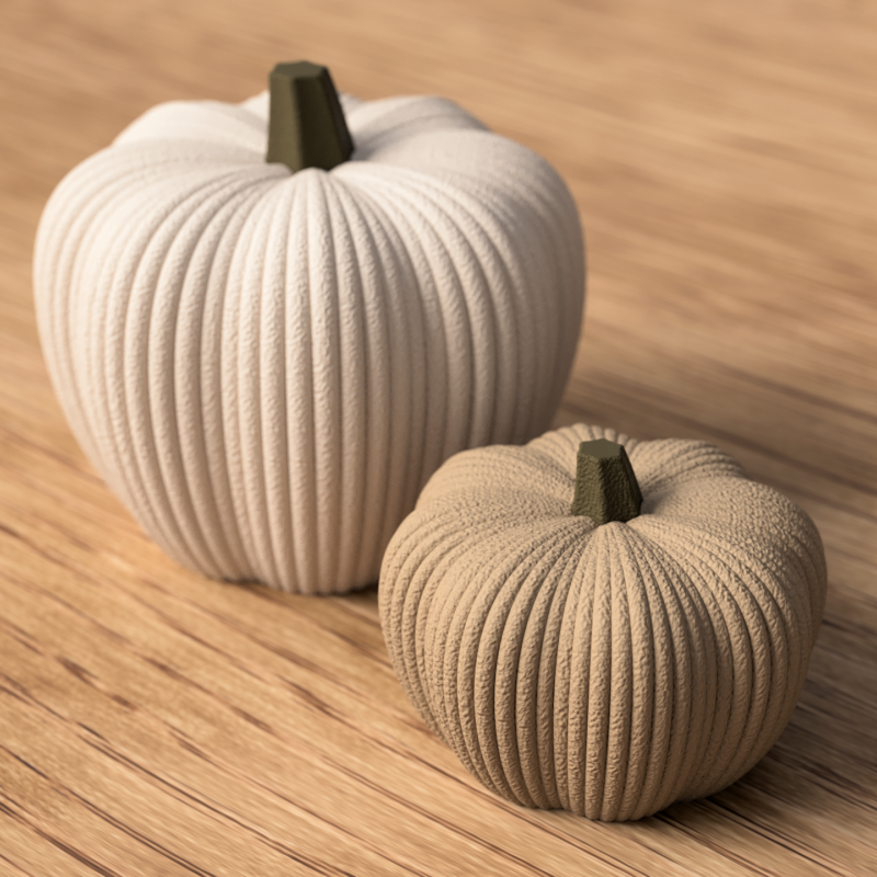 Modern Balkabağı Dekorasyon - 3D Baskılı Minimalist Ev Süsü