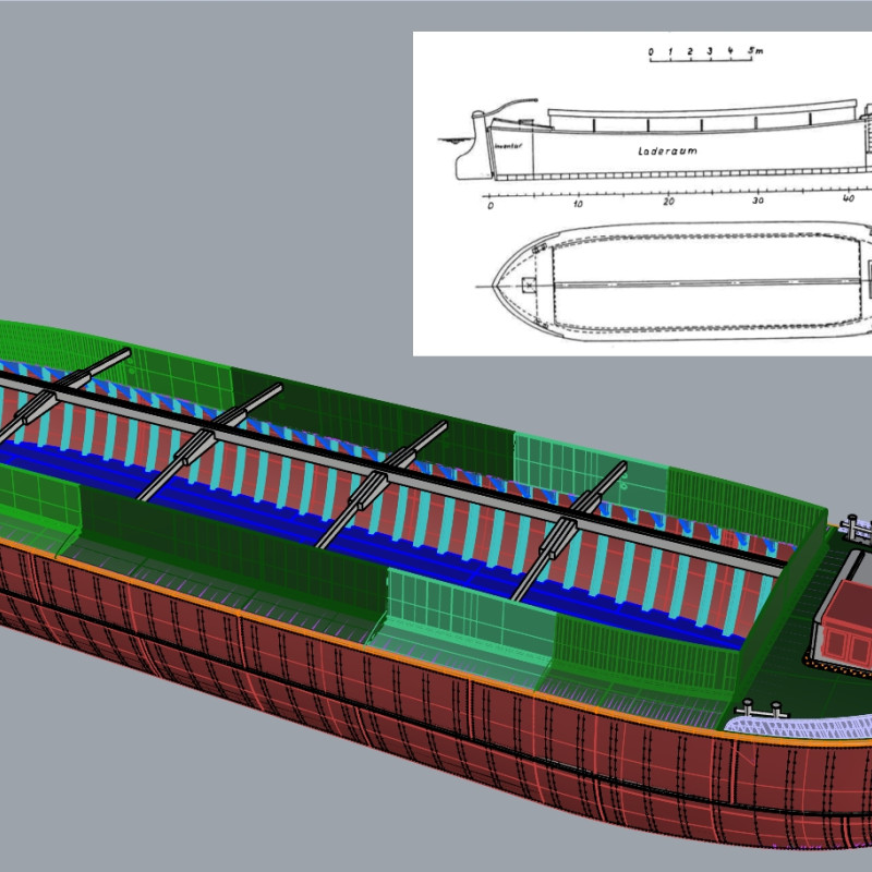 Hamburg Liman Mavnası 1:25 Ölçekli 3D Baskı Gemi Modeli