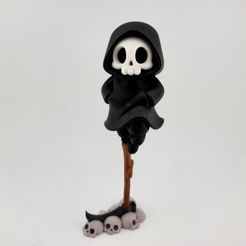 Sevimli Grim Reaper İskelet Denge 3D Baskı Halloween Dekor
