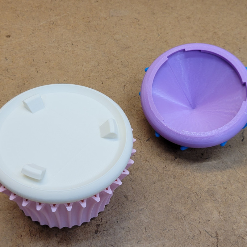 Kupkek Şekilli 2 Bölmeli Saklama Kabı - 3D Baskı Dekor