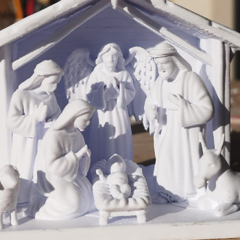 Minimalist Noel Doğuşu Sahnesi - PLA 3D Baskı Dekorasyon