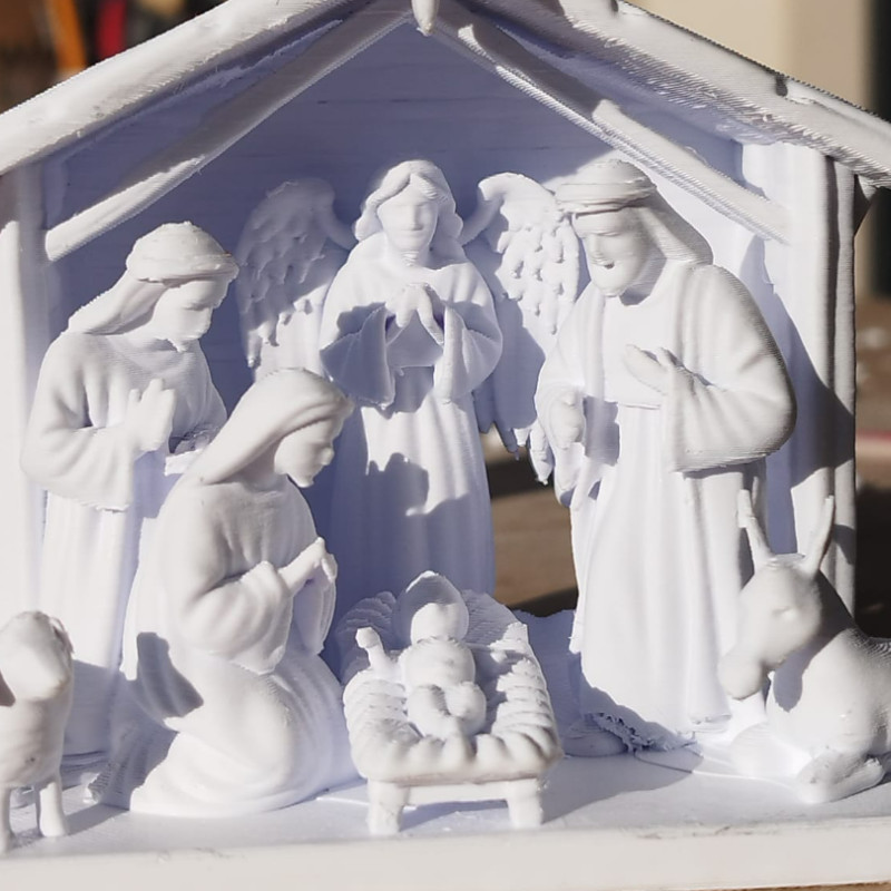 Minimalist Noel Doğuşu Sahnesi - PLA 3D Baskı Dekorasyon