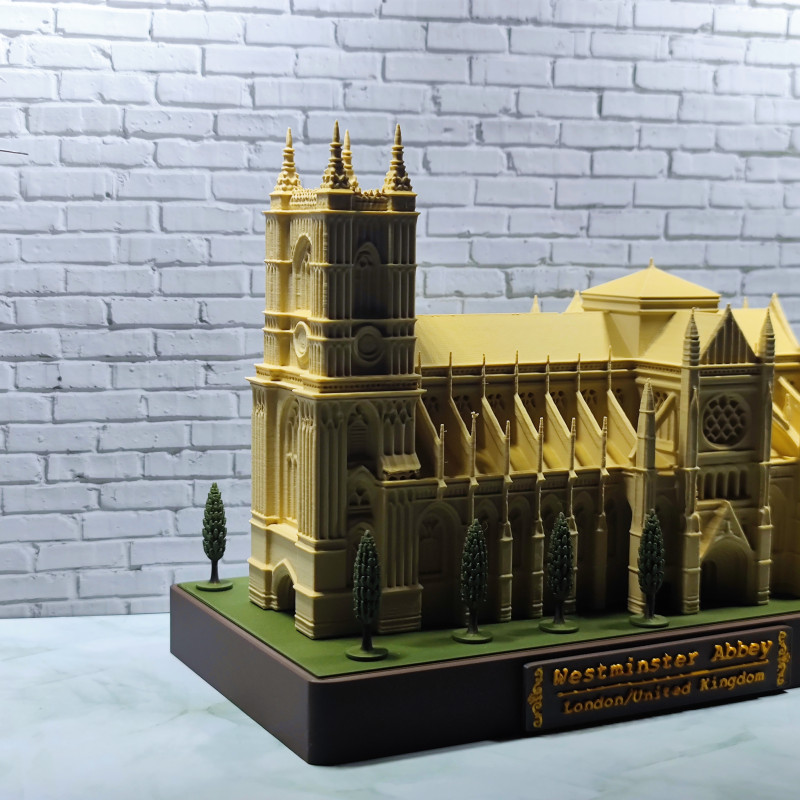 Westminster Abbey 3D Baskı Dekoratif Diorama - Ofis ve Ev Dekoru