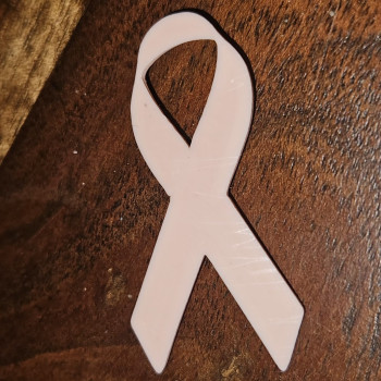 Pembe Ekim Rozeti - 3D Baskı Meme Kanseri Farkındalık Rozeti