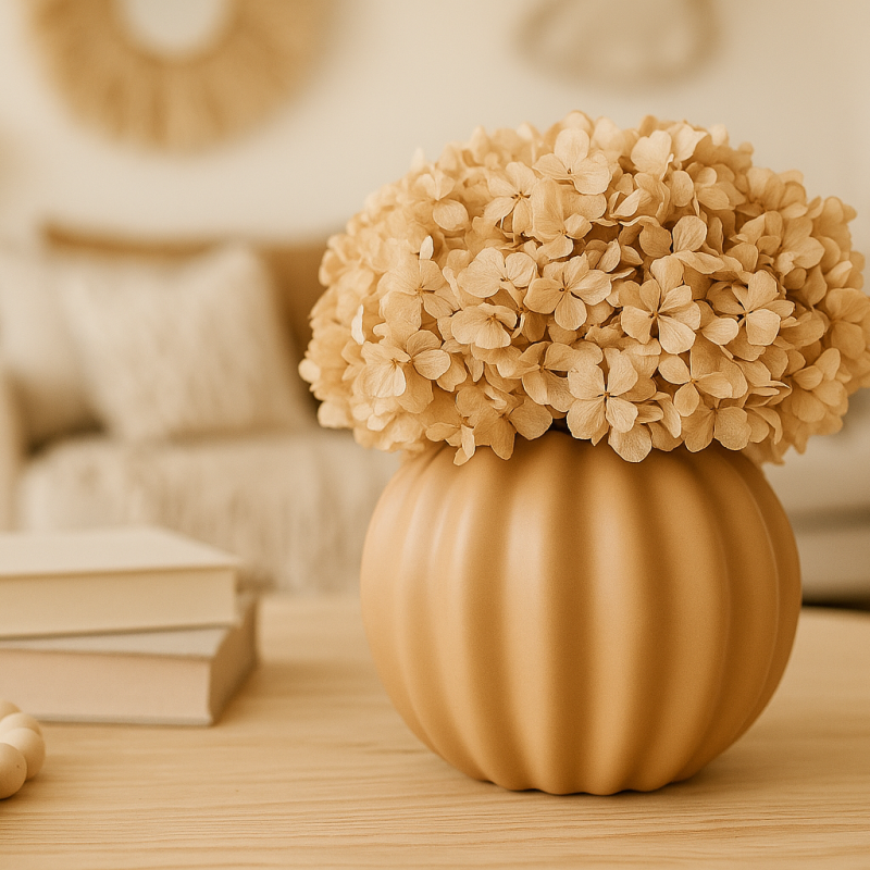 3D Baskı Balkabağı Vazo - Minimalist Dekorasyon 3D Baskı Balkabağı Vazo - Minimalist Dekorasyon