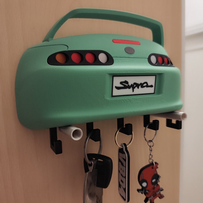 Toyota Supra MK4 Anahtarlık Duvara Monte JDM Dekor 3D Baskı