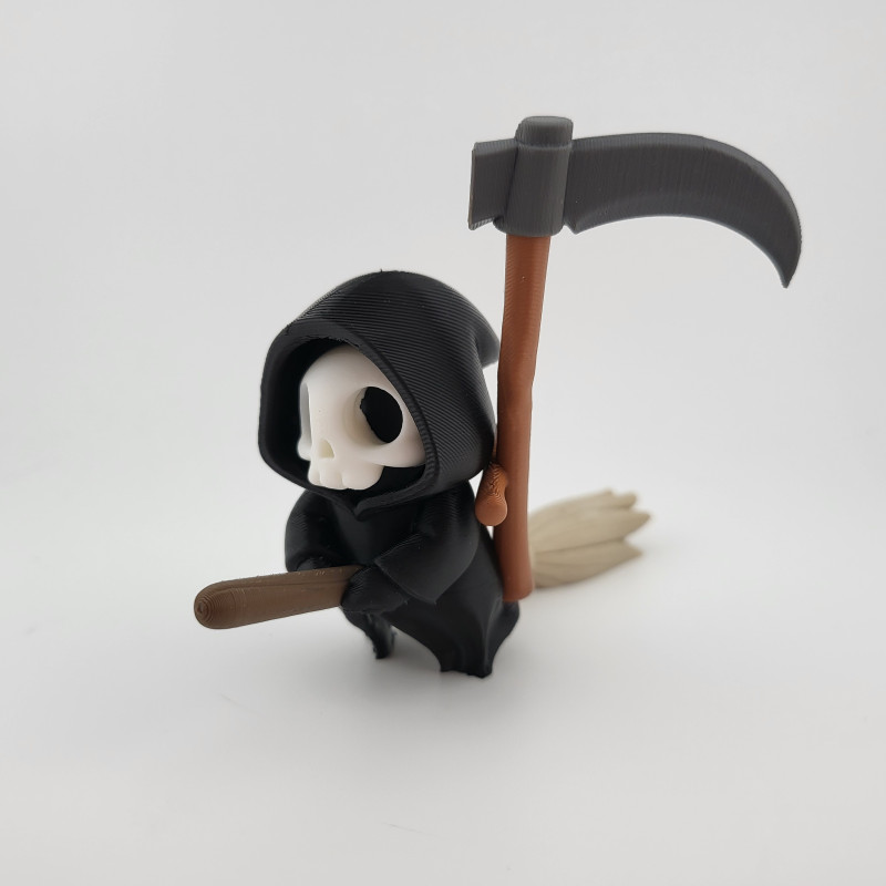Sevimli Grim Reaper İskelet Denge 3D Baskı Halloween Dekor