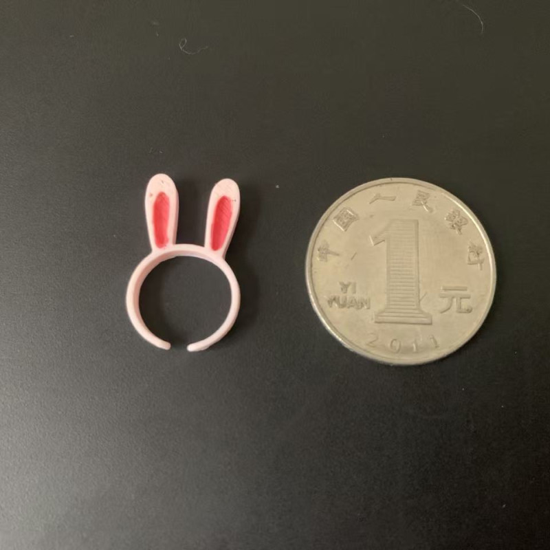 Sevimli Tavşan Yüzük - Çocuklar İçin 3D Baskı Oyuncak