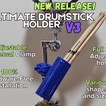 Evrensel Davul Bageti Tutucu V3 - 3D Baskılı Müzik Aksesuarı