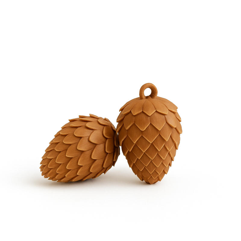 Doğal Çam Kozalağı 3D Baskı Dekoratif Süs