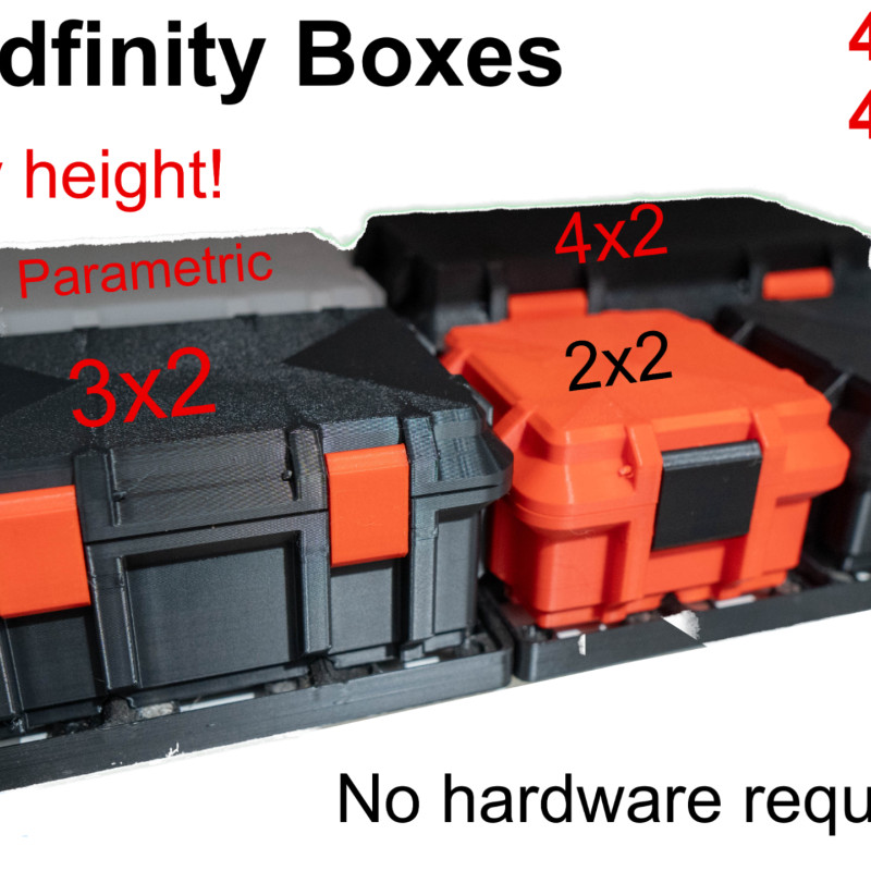Parametrik Gridfinity Depolama Kutuları - Donanımsız