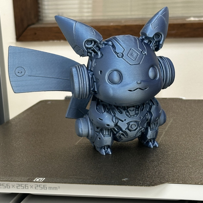 Zırhlı Pikachu 3D Baskı Heykel - Mecha Pokémon Koleksiyonu