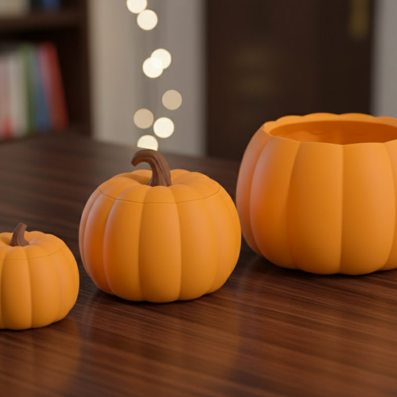 Şık Balkabağı Kasesi - 3D Baskı Dekorasyon - PLA Malzeme