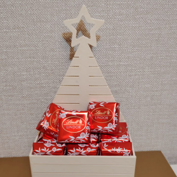 Noel Çikolata ve Çiçek Kutusu - 3D Baskı Dekoratif Hediye Kutusu