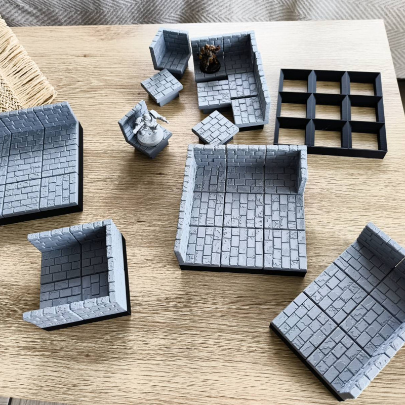 Modüler Zindan Başlangıç Paketi - 3D Baskı Oyun Aksesuarı