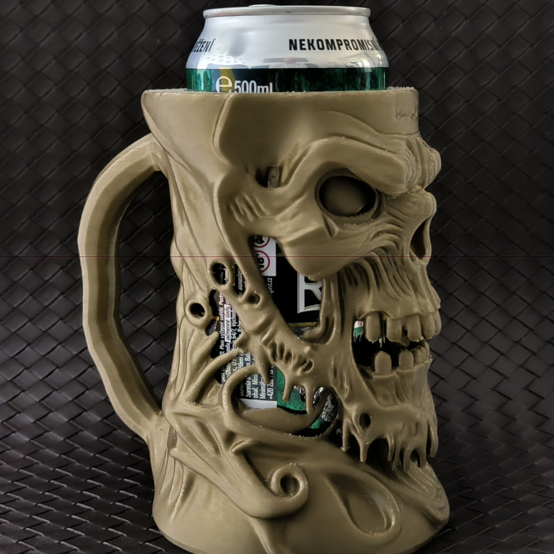 Erimiş Şeytan Kutu İçecek Tutucu - 3D Baskı Bira Bardağı