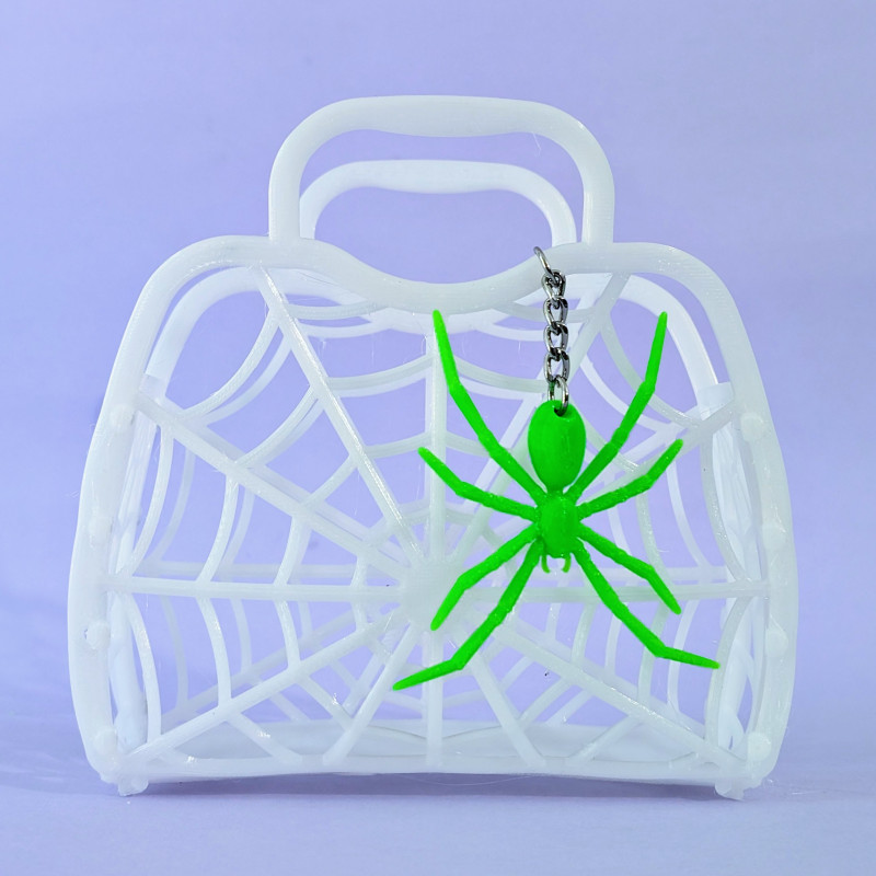 TPU Örümcek Ağı Cadılar Bayramı Şeker Çantası - Esnek 3D Baskı
