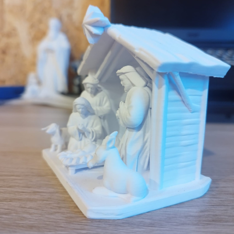 Minimalist Noel Doğuşu Sahnesi - PLA 3D Baskı Dekorasyon
