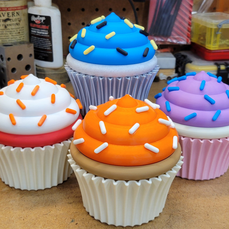 Kupkek Şekilli 2 Bölmeli Saklama Kabı - 3D Baskı Dekor