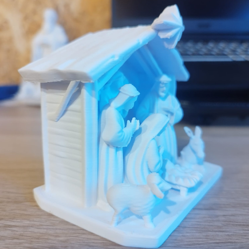 Minimalist Noel Doğuşu Sahnesi - PLA 3D Baskı Dekorasyon