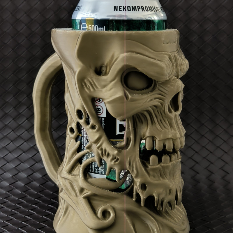 Erimiş Şeytan Kutu İçecek Tutucu - 3D Baskı Bira Bardağı