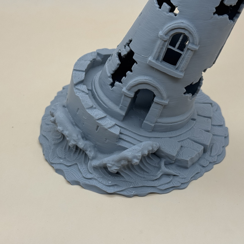 Terk Edilmiş Deniz Feneri 3D Baskı Mimari Maket Dekor