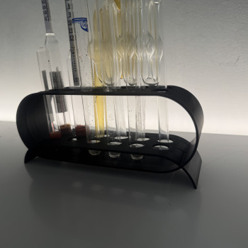 12'li 16mm Deney Tüpü Tutucu - Dayanıklı 3D Baskı Kimya Ekipmanı