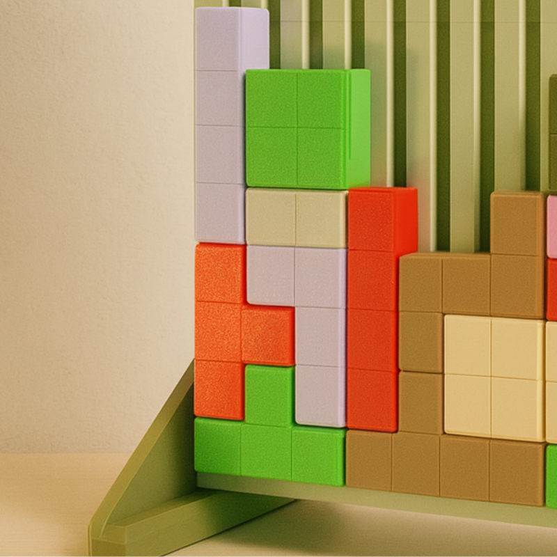 Analog Tetris 3D Baskı Eğitici Oyun Seti - Motor Gelişim Puzzle