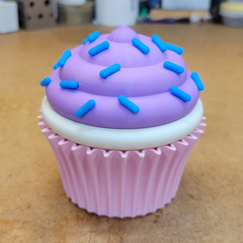 Kupkek Şekilli 2 Bölmeli Saklama Kabı - 3D Baskı Dekor