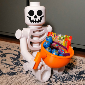 XXL İskelet Blok Figür - Hareketli Eklemler ve Cadılar Bayramı Aksesuarları