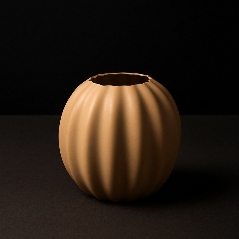 3D Baskı Balkabağı Vazo - Minimalist Dekorasyon 3D Baskı Balkabağı Vazo - Minimalist Dekorasyon