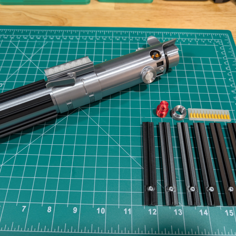 Luke Skywalker Işın Kılıcı Tutamacı - 3D Baskı Star Wars Cosplay Aksesuarı