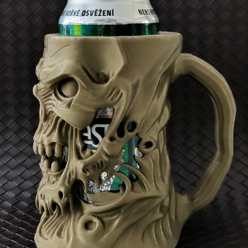 Erimiş Şeytan Kutu İçecek Tutucu - 3D Baskı Bira Bardağı