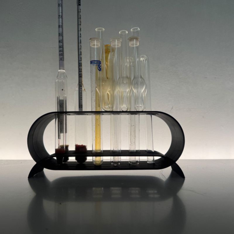 12li 16mm Deney Tüpü Tutucu - Dayanıklı 3D Baskı Kimya Ekipmanı