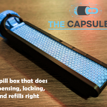Kapsül Kilitli İlaç Kutusu - 3D Baskı Güvenli Hap Organizatörü