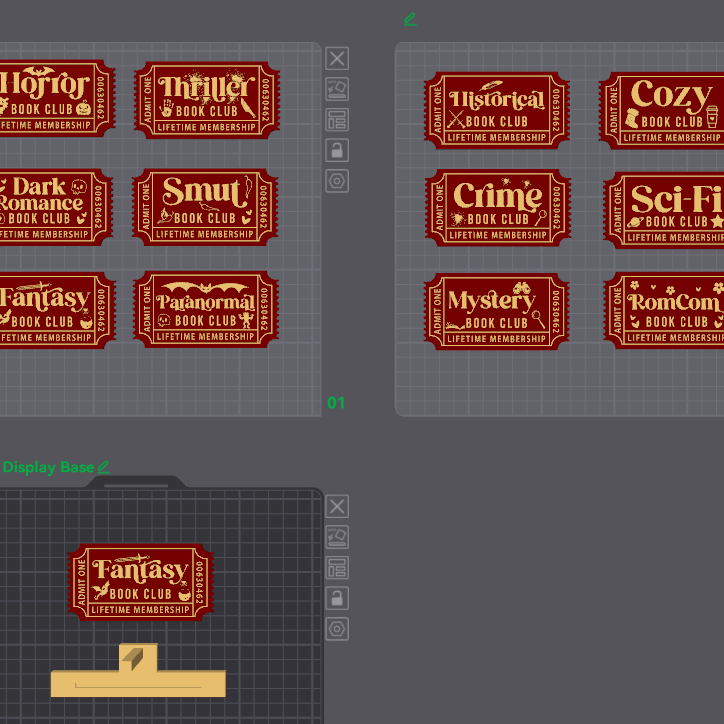 Kitap Kulübü Üyelik Bileti 3D Baskı - Fantastik, Gerilim, Korku Seçenekleri