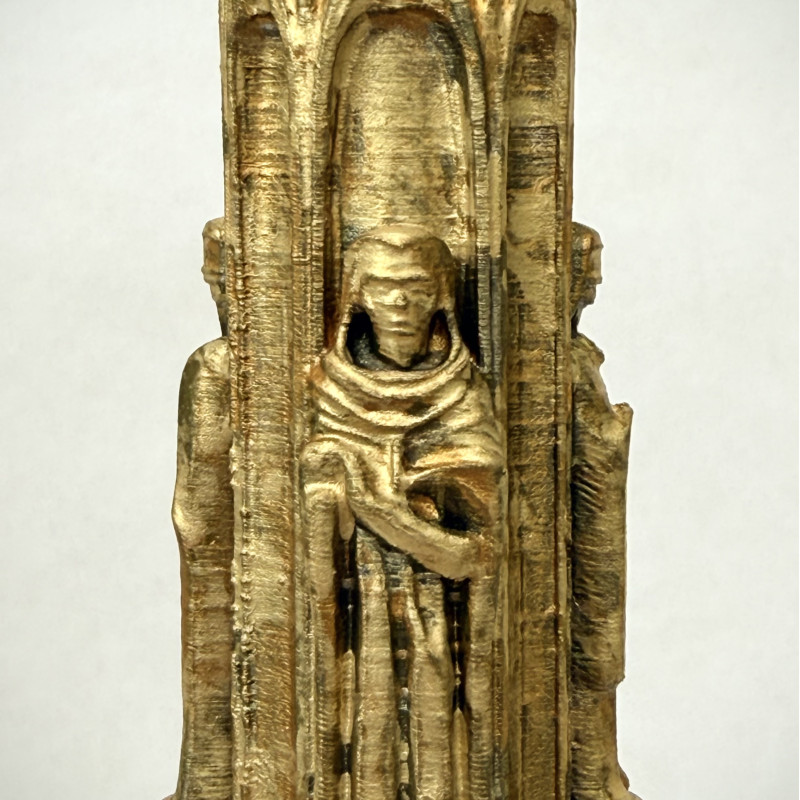 Fransız Katedral Saati ve Şamdanları - 3D Baskı Dekoratif Koleksiyon