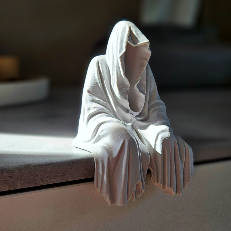 Korkunç Azrafil Raf Süsü 3D Baskı Heykel - Dekoratif Sanat Eseri