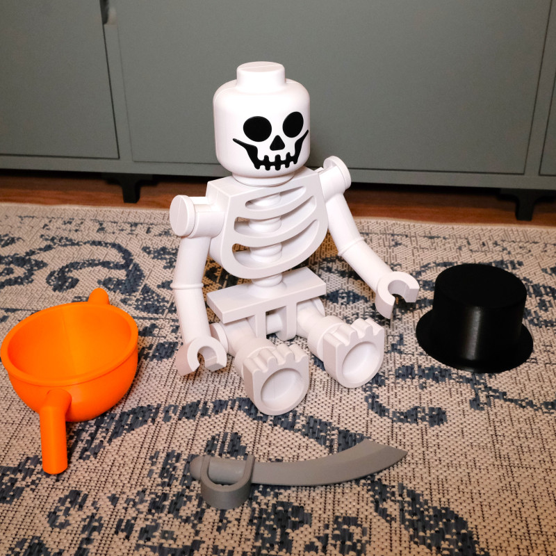 XXL İskelet Blok Figür - Hareketli Eklemler ve Cadılar Bayramı Aksesuarları XXL İskelet Blok Figür - Hareketli Eklemler ve Cadılar Bayramı Aksesuarları