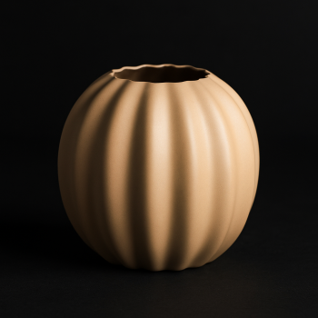 3D Baskı Balkabağı Vazo - Minimalist Dekorasyon