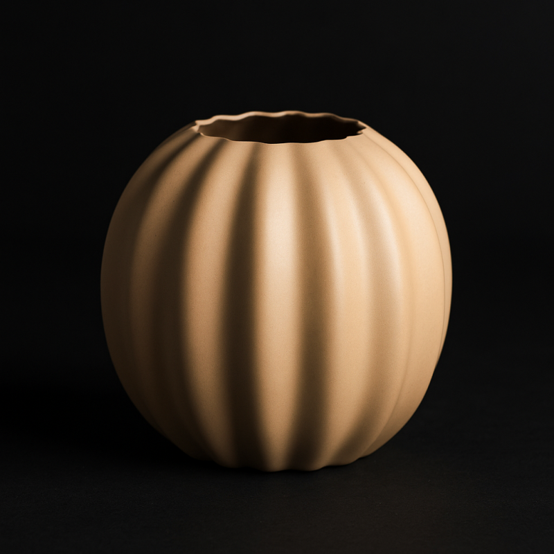 3D Baskı Balkabağı Vazo - Minimalist Dekorasyon 3D Baskı Balkabağı Vazo - Minimalist Dekorasyon