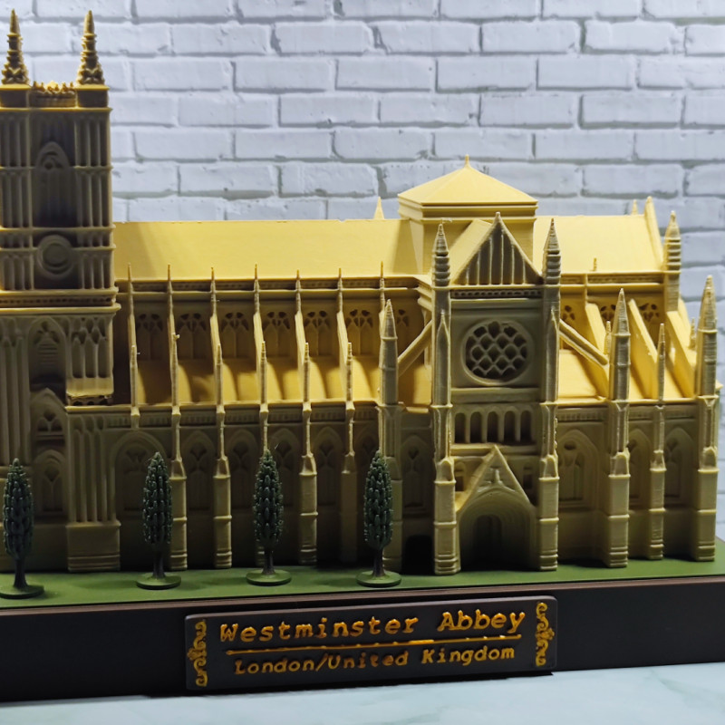 Westminster Abbey 3D Baskı Dekoratif Diorama - Ofis ve Ev Dekoru