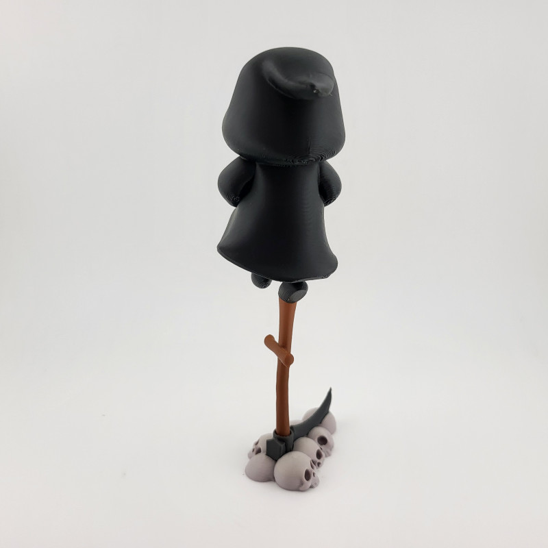 Sevimli Grim Reaper İskelet Denge 3D Baskı Halloween Dekor