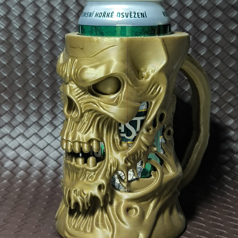 Erimiş Şeytan Kutu İçecek Tutucu - 3D Baskı Bira Bardağı