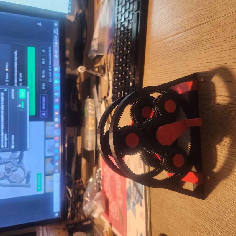 Elegan Çift Kademeli Planet Dişli Kutusu - 15:1 Redüksiyon - 3D Baskı