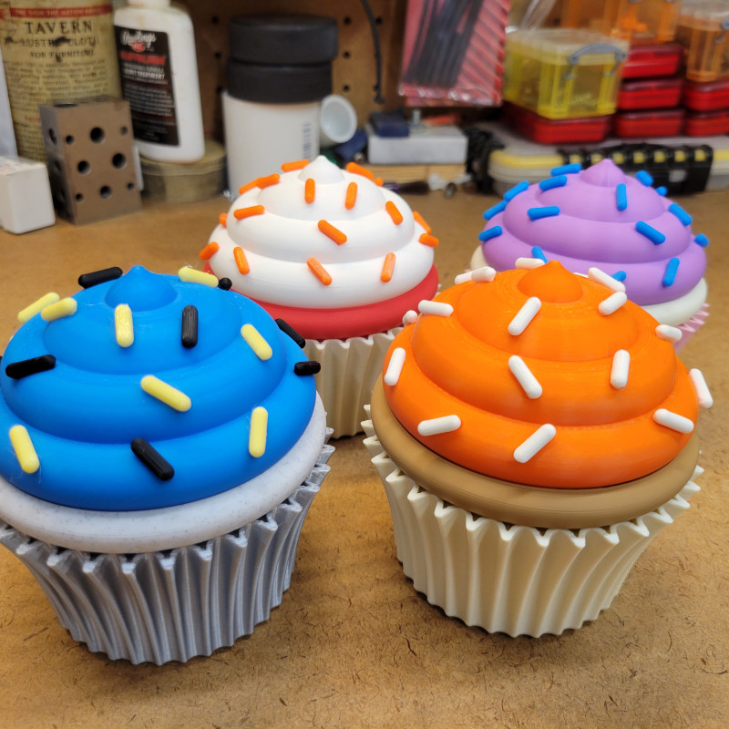 Kupkek Şekilli 2 Bölmeli Saklama Kabı - 3D Baskı Dekor