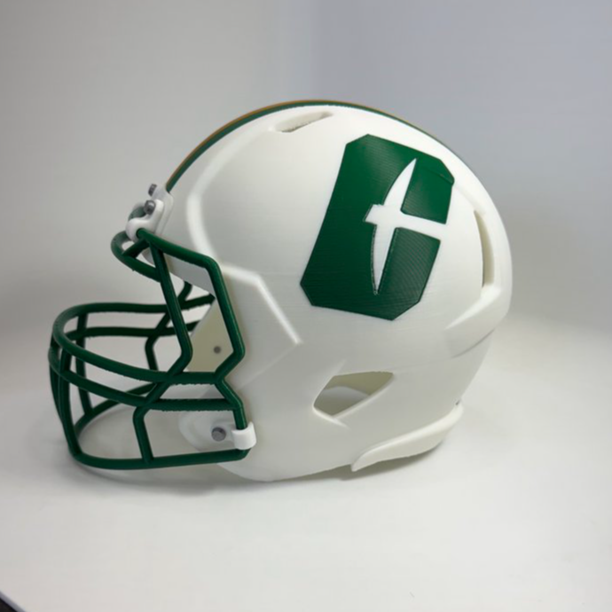 UNCC Amerikan Futbolu Kaskı 3D Baskı Modeli - Özel Tasarım