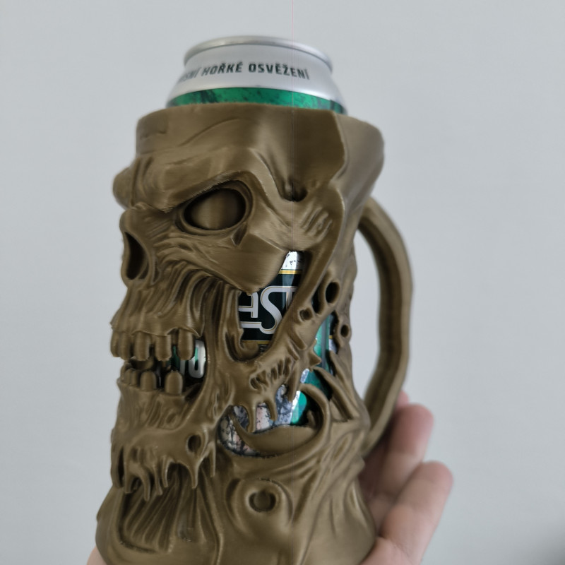 Erimiş Şeytan Kutu İçecek Tutucu - 3D Baskı Bira Bardağı