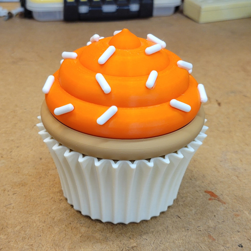 Kupkek Şekilli 2 Bölmeli Saklama Kabı - 3D Baskı Dekor